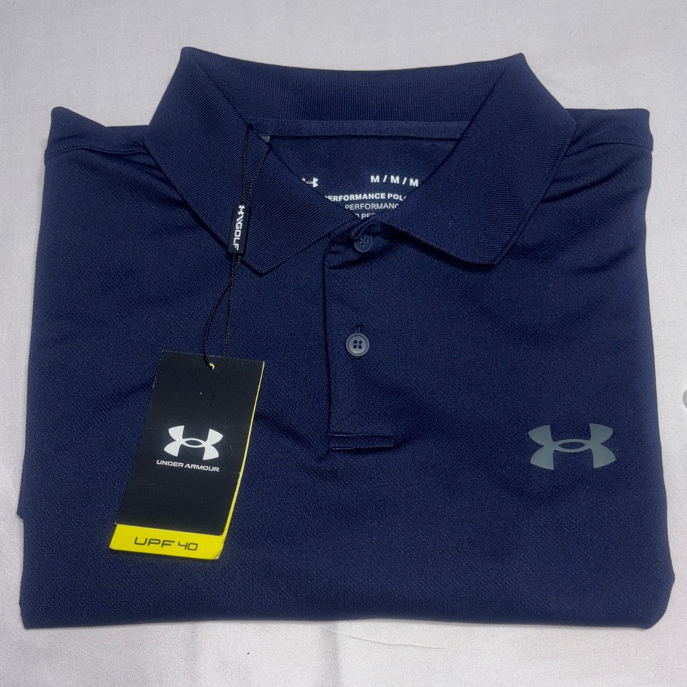 Under Armour Men's Dark Blue Polo